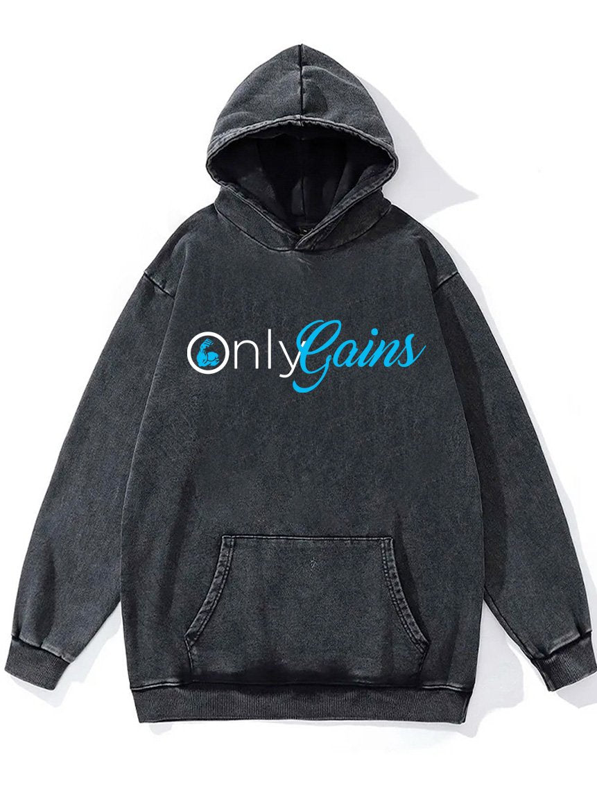 Sweat à capuche délavé Only Gains - Gymfit