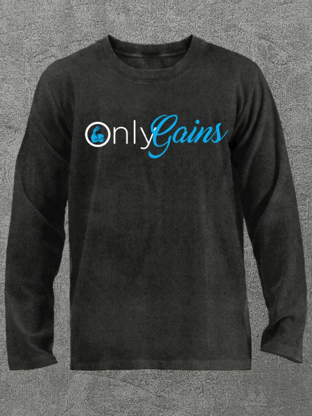 Only Gains Chemise de sport lavée à manches longues - Gymfit