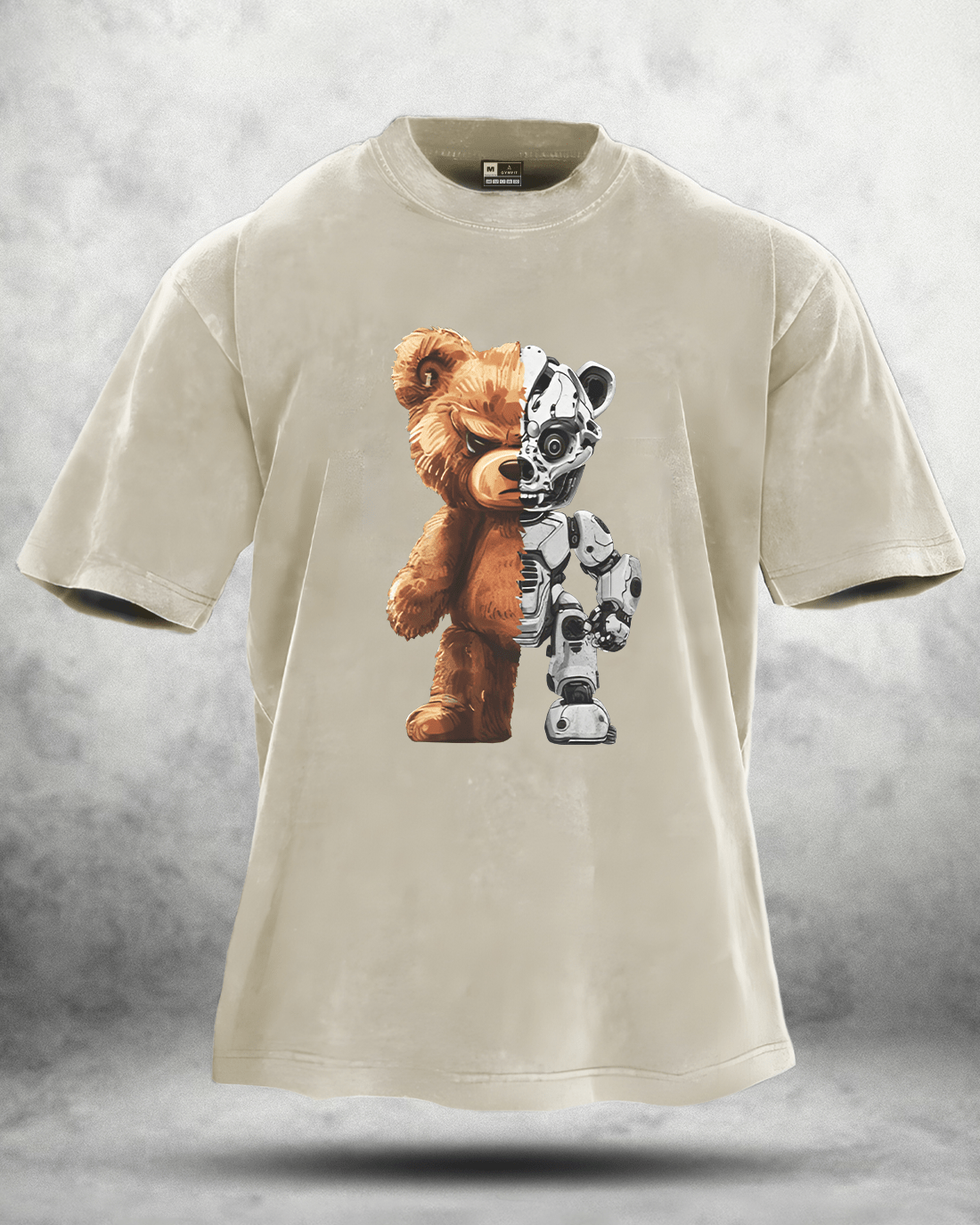 ROBOT OURS LAVÉ T-SHIRT - Gymfit