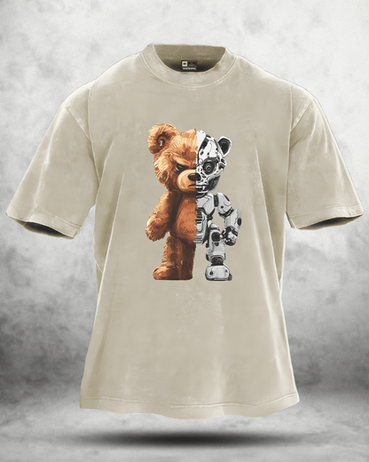 ROBOT OURS LAVÉ T-SHIRT - Gymfit