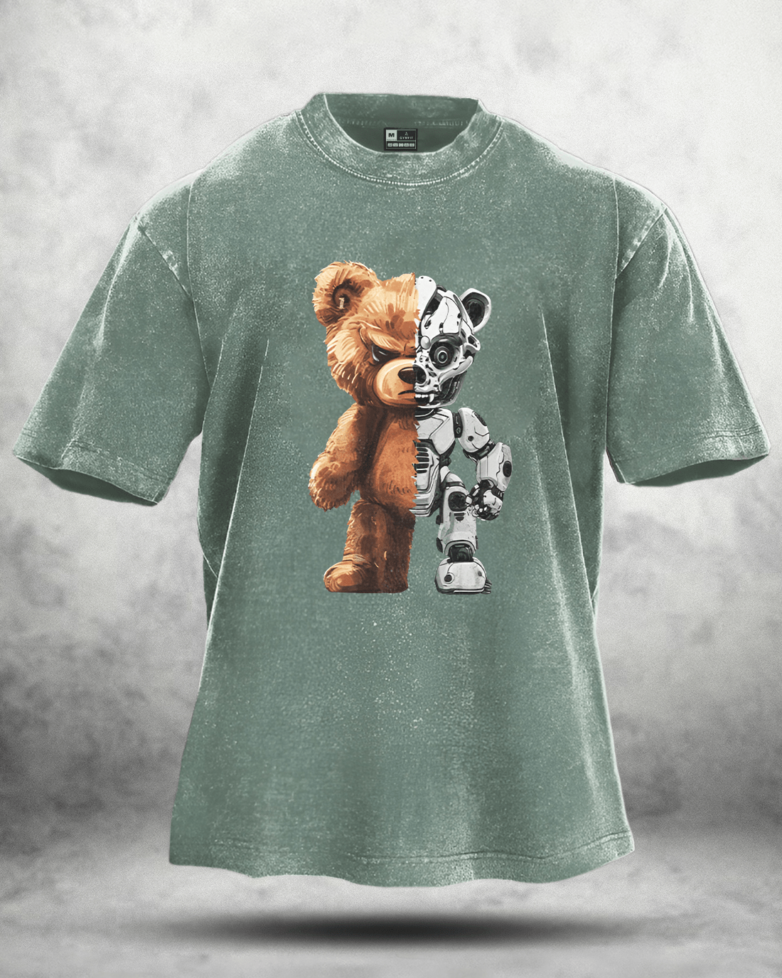 T-shirt délavé ROBOT BEAR - Gymfit