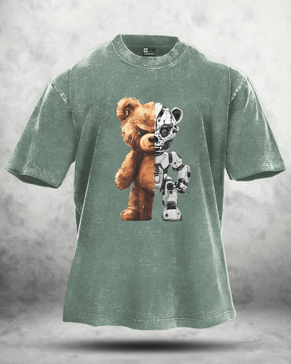 T-shirt délavé ROBOT BEAR - Gymfit