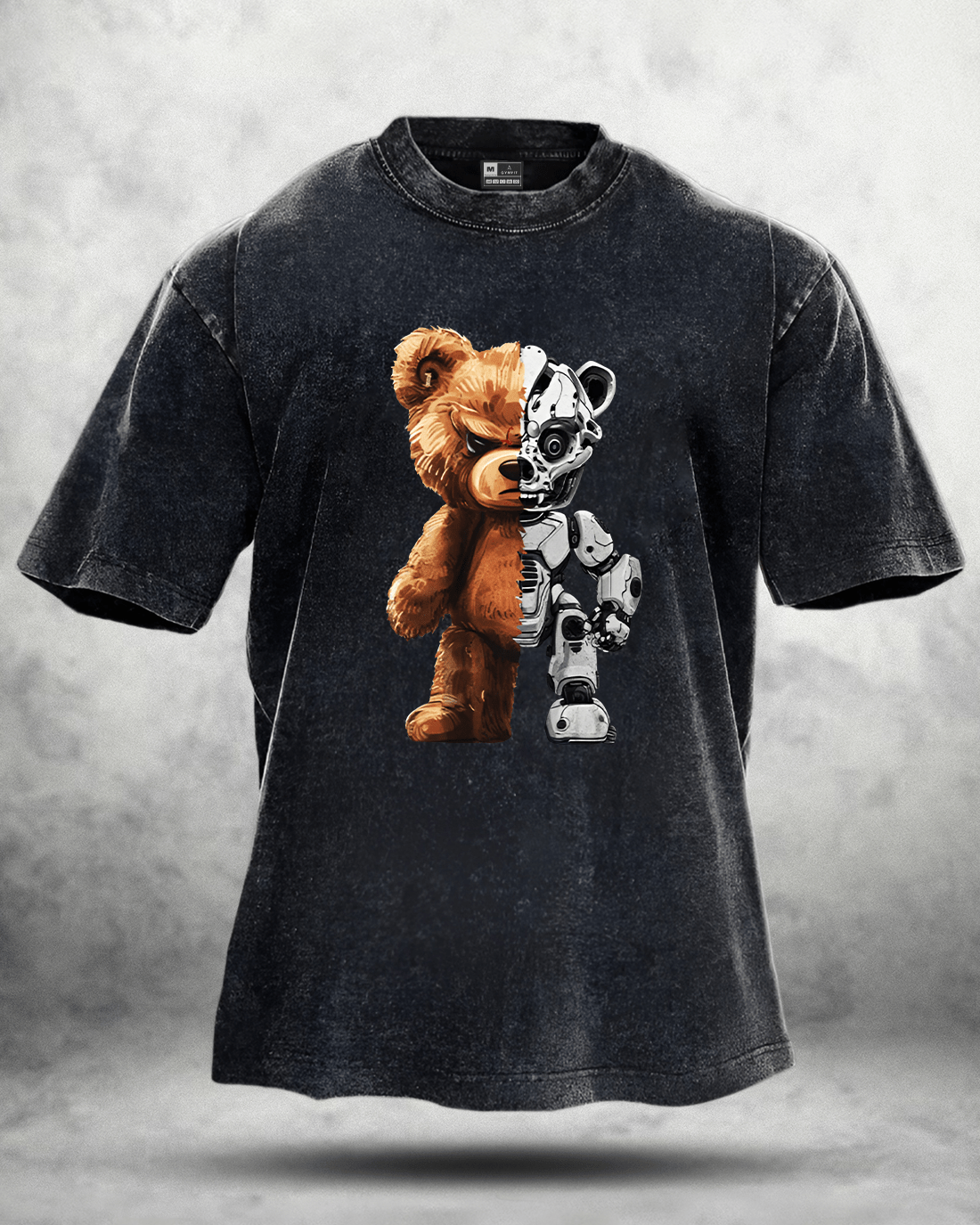 T-shirt délavé ROBOT BEAR - Gymfit