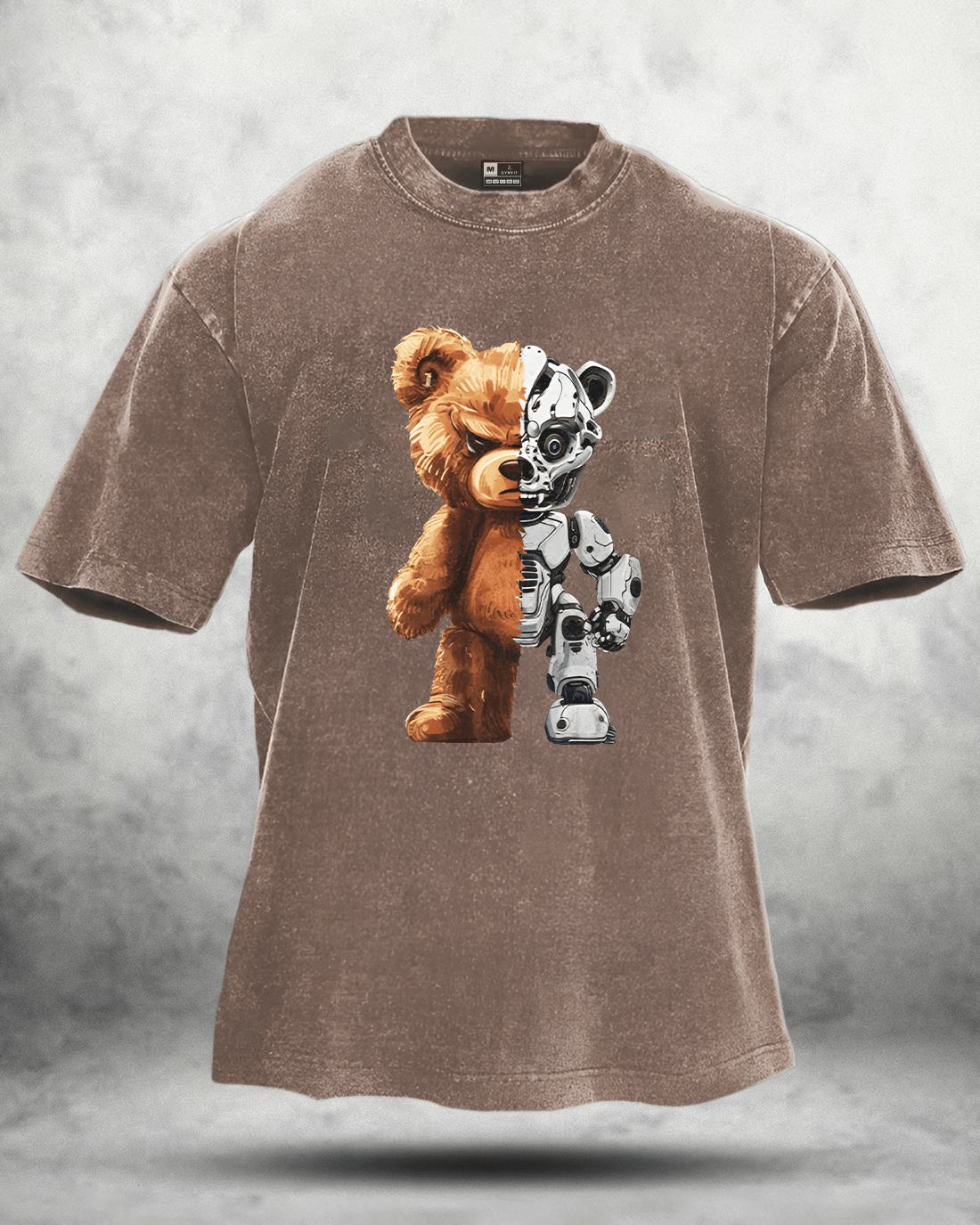 T-shirt délavé ROBOT BEAR - Gymfit