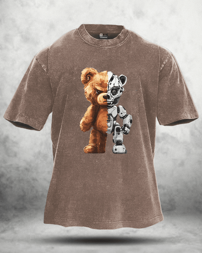 T-shirt délavé ROBOT BEAR - Gymfit