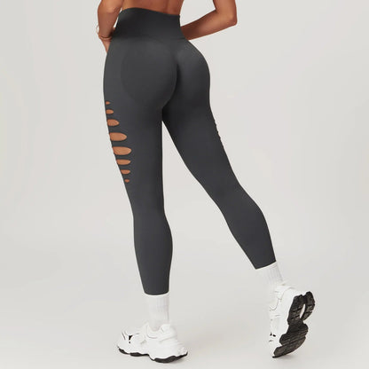 Seamless leggings med hål - Gymfit