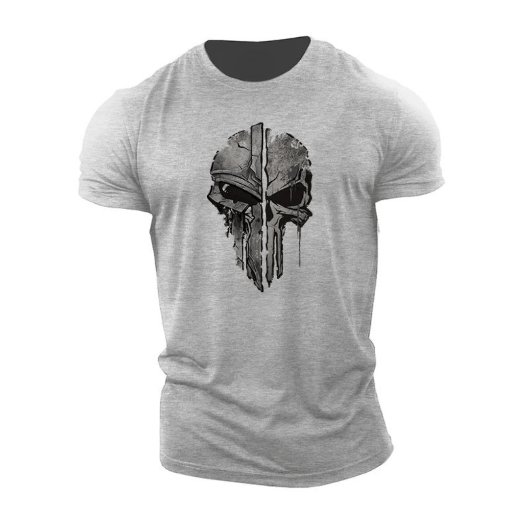 T-shirt tête de mort spartiate - Gymfit