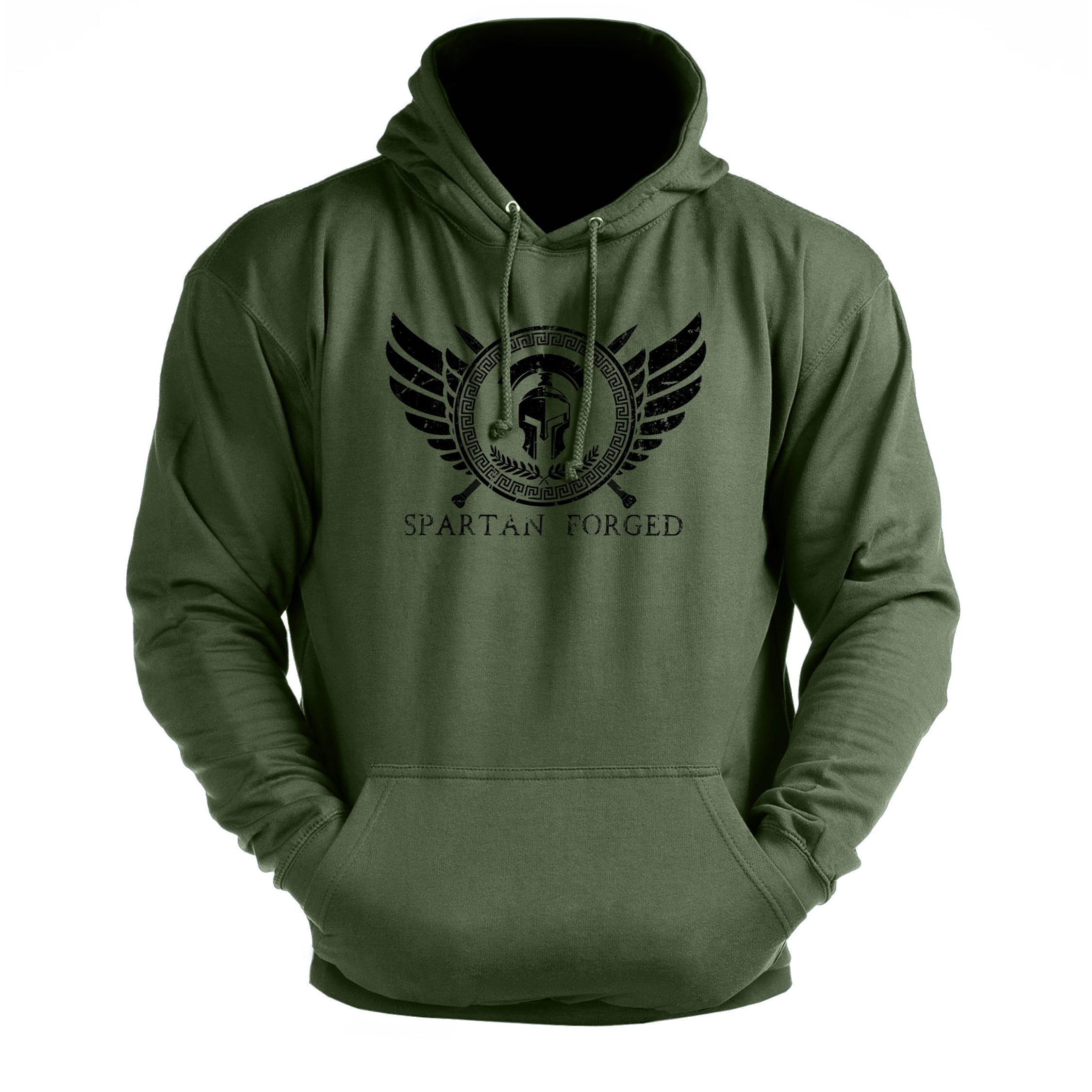 Emblème de poitrine Spartan Forged - Sweat à capuche de sport - Gymfit