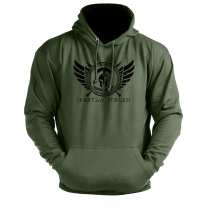 Emblème de poitrine Spartan Forged - Sweat à capuche de sport - Gymfit