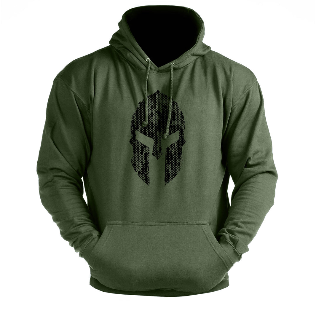 Casque spartiate camouflage hexagonal - sweat à capuche de sport - Gymfit