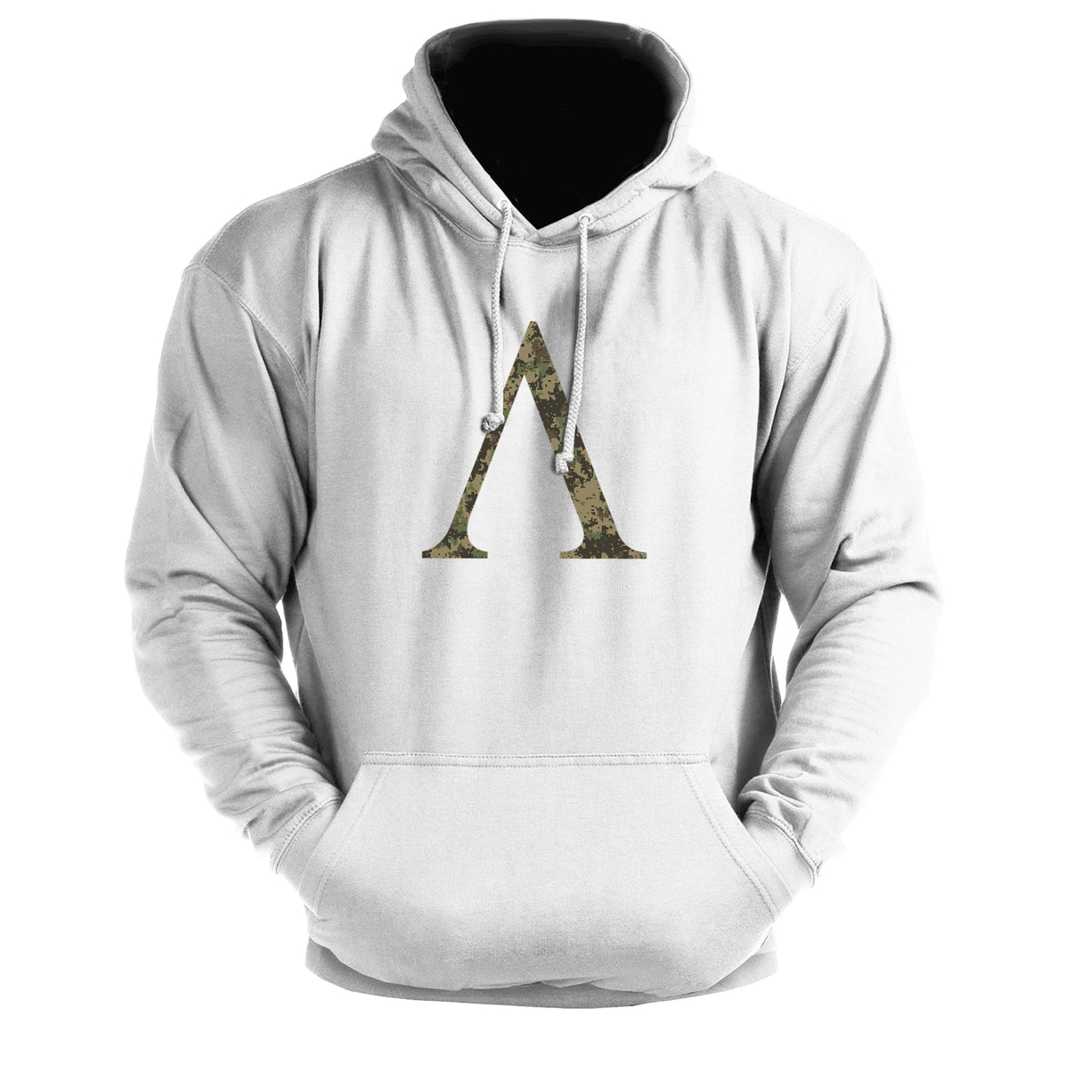 Symbole spartiate camouflage woodland - sweat à capuche de gym - Gymfit