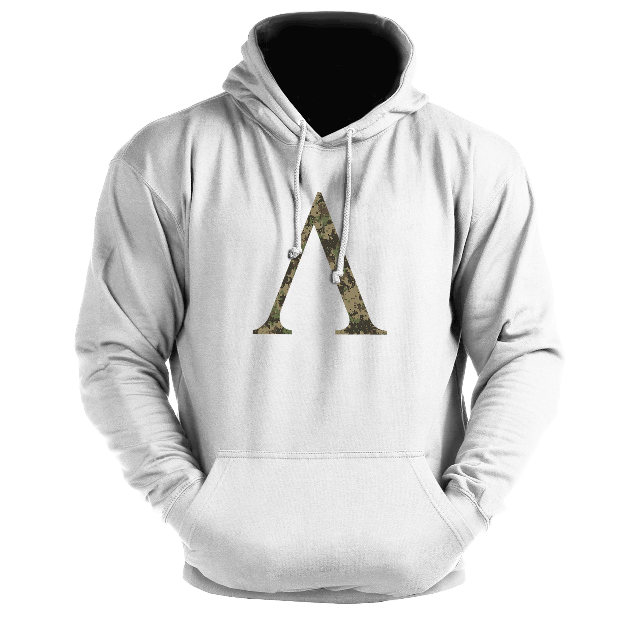 Symbole spartiate camouflage woodland - sweat à capuche de gym - Gymfit