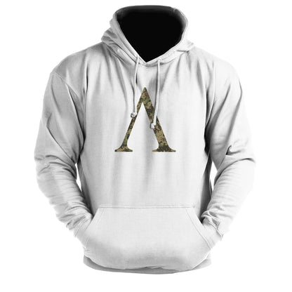 Symbole spartiate camouflage woodland - sweat à capuche de gym - Gymfit