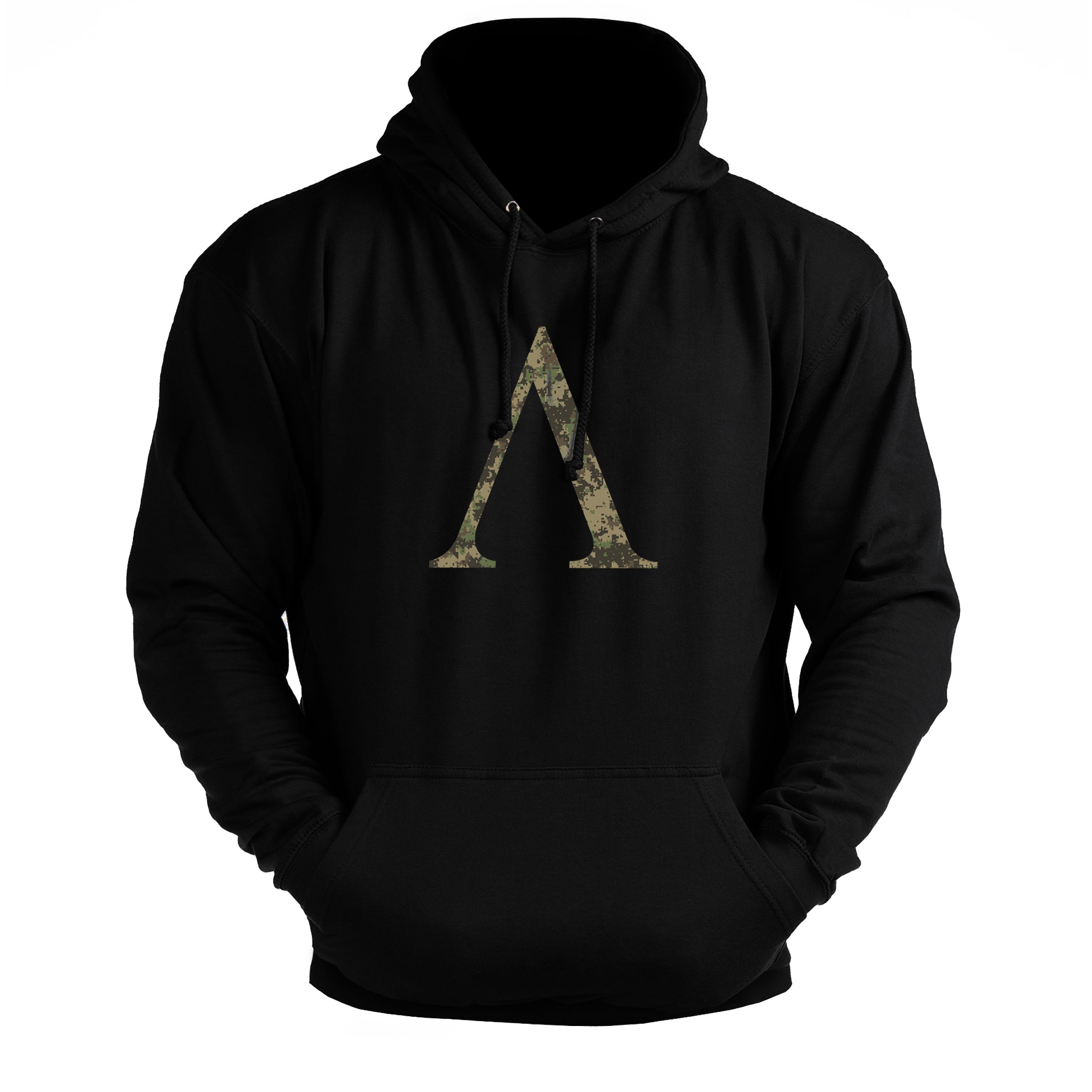 Symbole spartiate camouflage woodland - sweat à capuche de sport - Gymfit