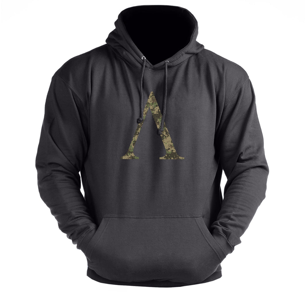Symbole spartiate camouflage woodland - sweat à capuche de gym - Gymfit