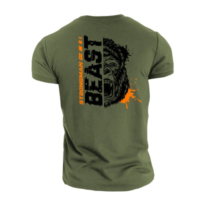 T-shirt de gym Strongman Beast Orange - Gymfit