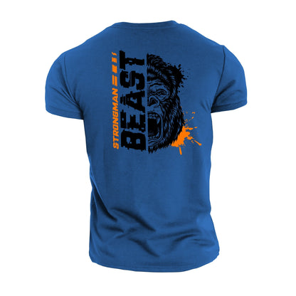 Strongman Beast Orange - T-shirt de gym - Gymfit