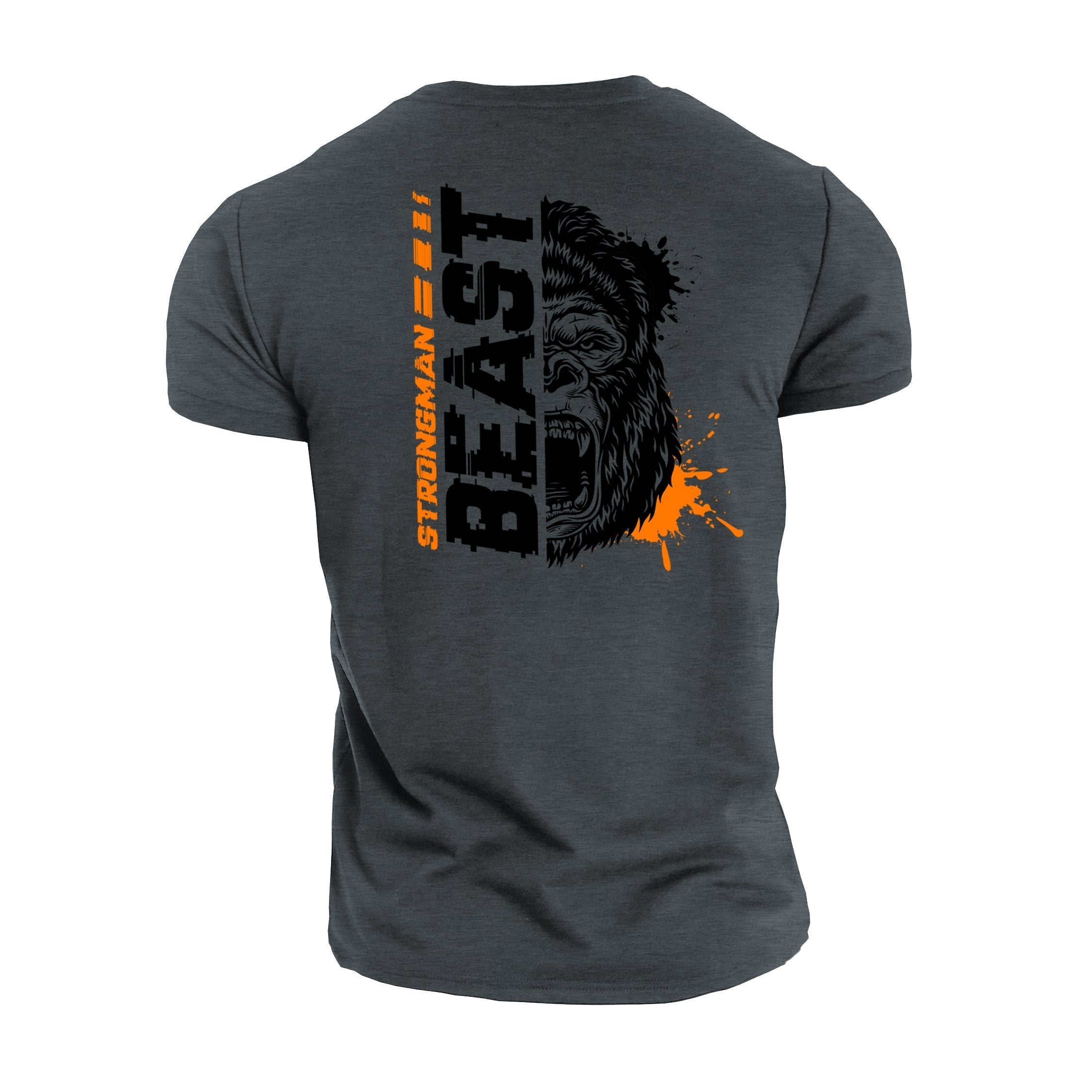 Strongman Beast Orange - T-shirt de salle de sport - Gymfit
