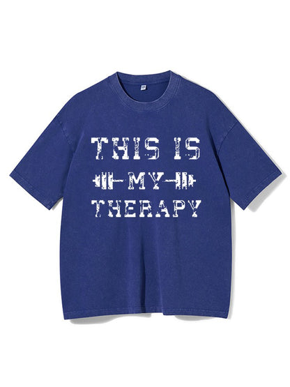 Ce t-shirt de gym délavé est ma thérapie - Gymfit