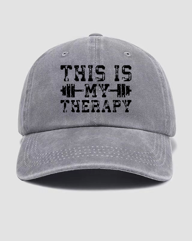 This Is My Therapy Washed Keps - Gymfit