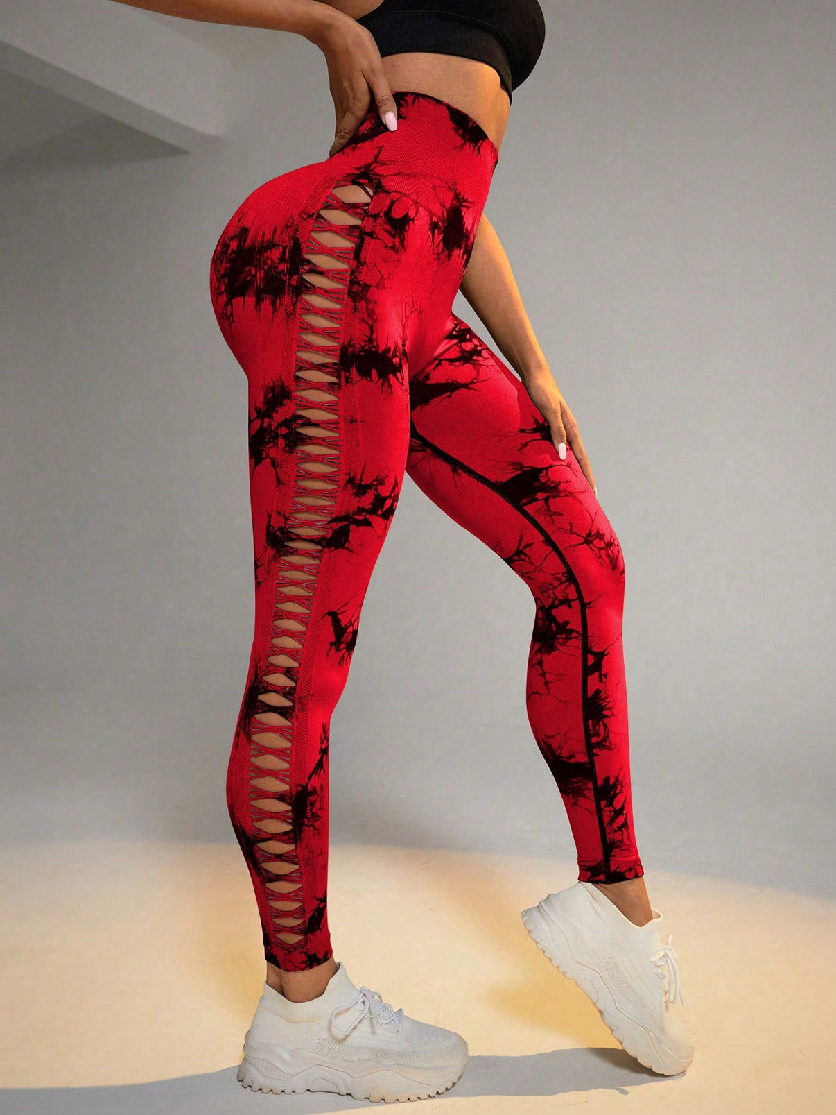 Tie - dye Raw Seamless Leggings - Gymfit