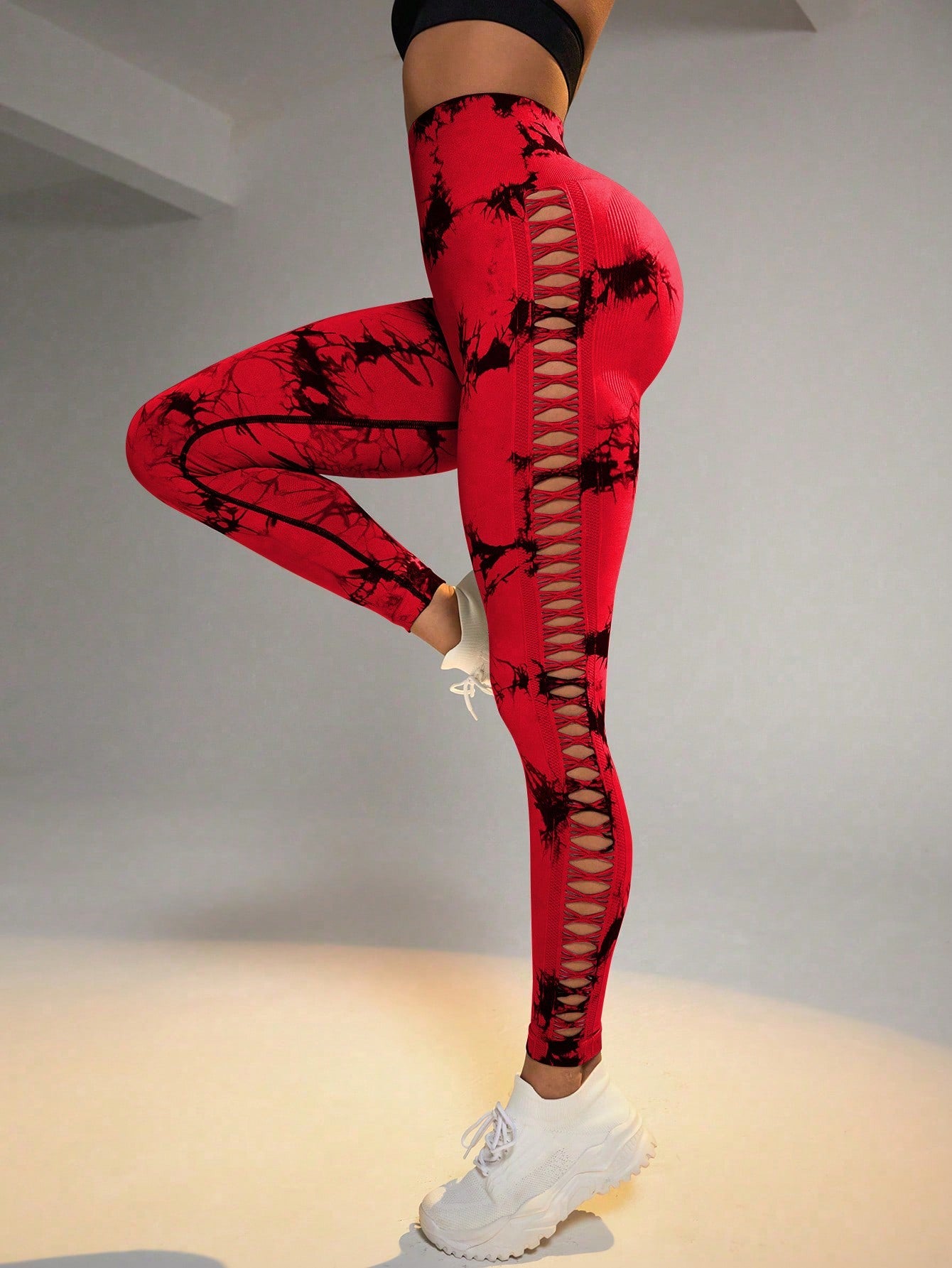Tie - dye Raw Seamless Leggings - Gymfit