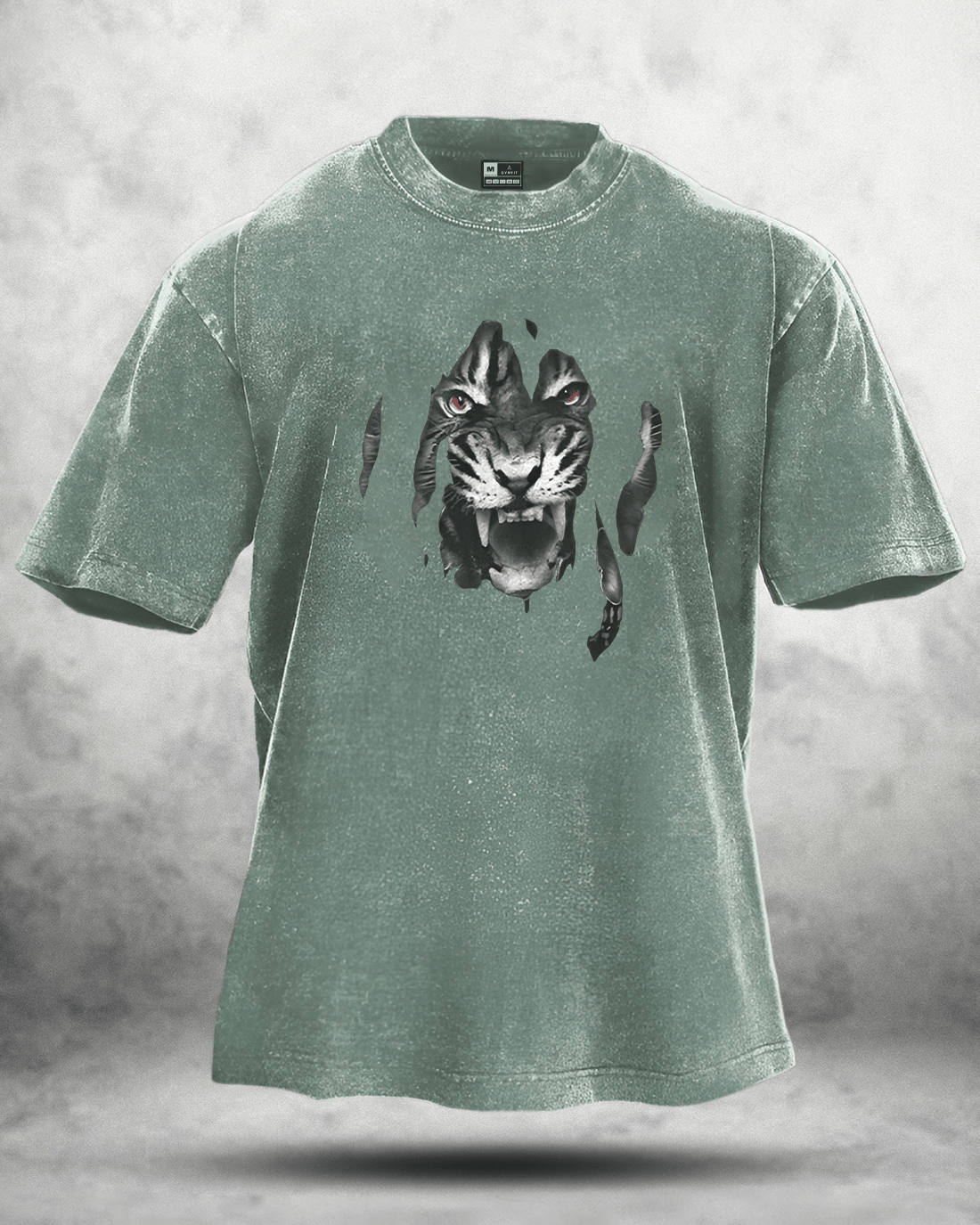 T-SHIRT DÉLAVÉ TIGER - GYMFIT