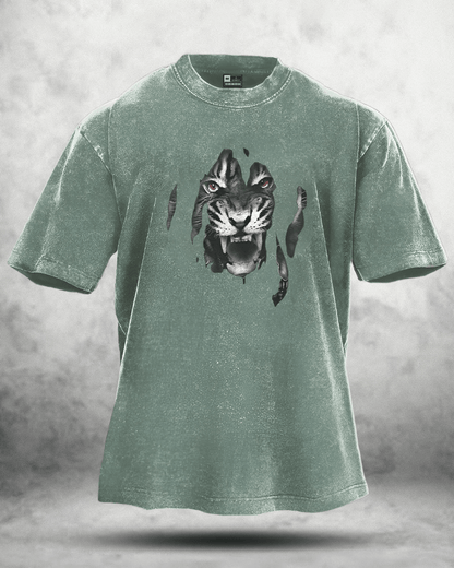T-SHIRT DÉLAVÉ TIGER - GYMFIT