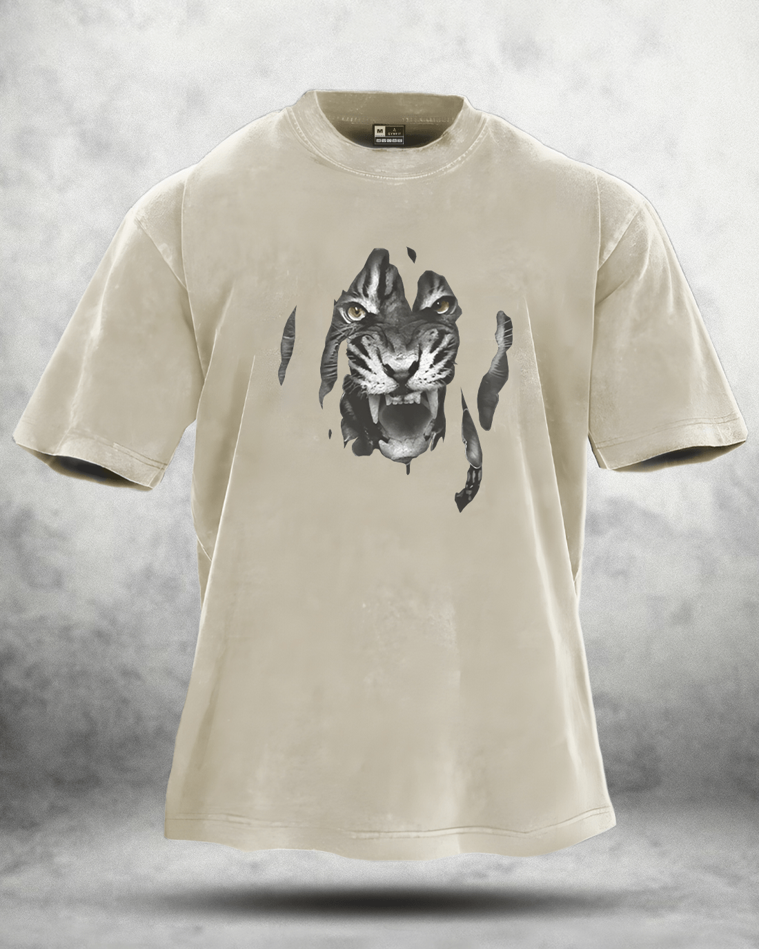 T-SHIRT DÉLAVÉ TIGRE - Gymfit