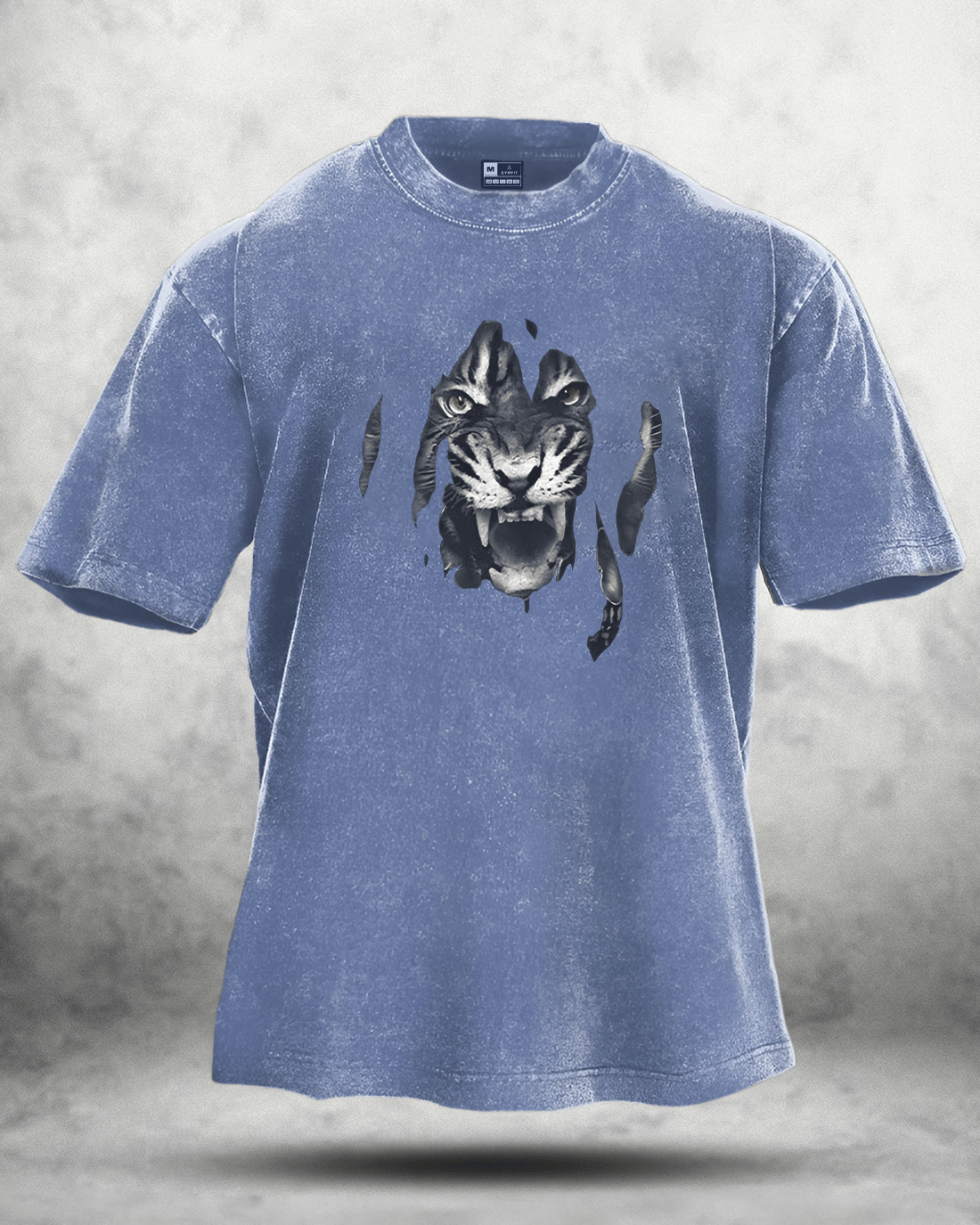 T-SHIRT DÉLAVÉ TIGRE - Gymfit