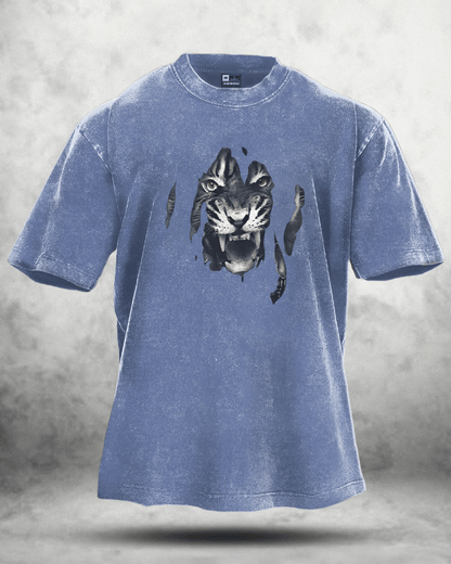 T-SHIRT DÉLAVÉ TIGRE - Gymfit