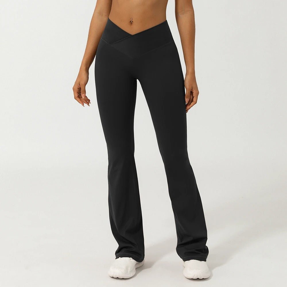 V - Leggings évasés à empiècement croisé devant - Gymfit