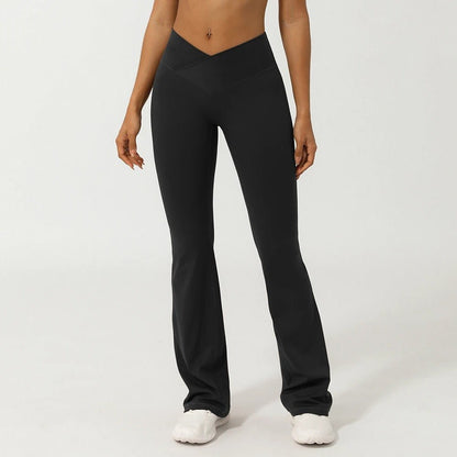V - Leggings évasés à empiècement croisé devant - Gymfit