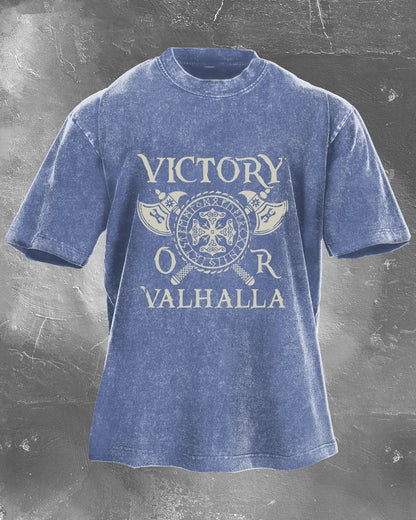 VICTOIRE OU VALHALLA T-SHIRT DÉLAVÉ - Gymfit