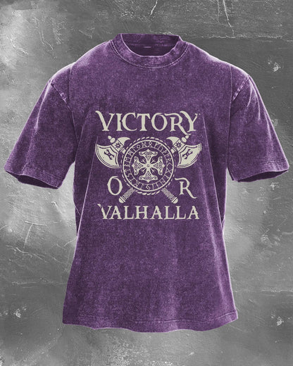VICTOIRE OU VALHALLA T-SHIRT DÉLAVÉ - Gymfit