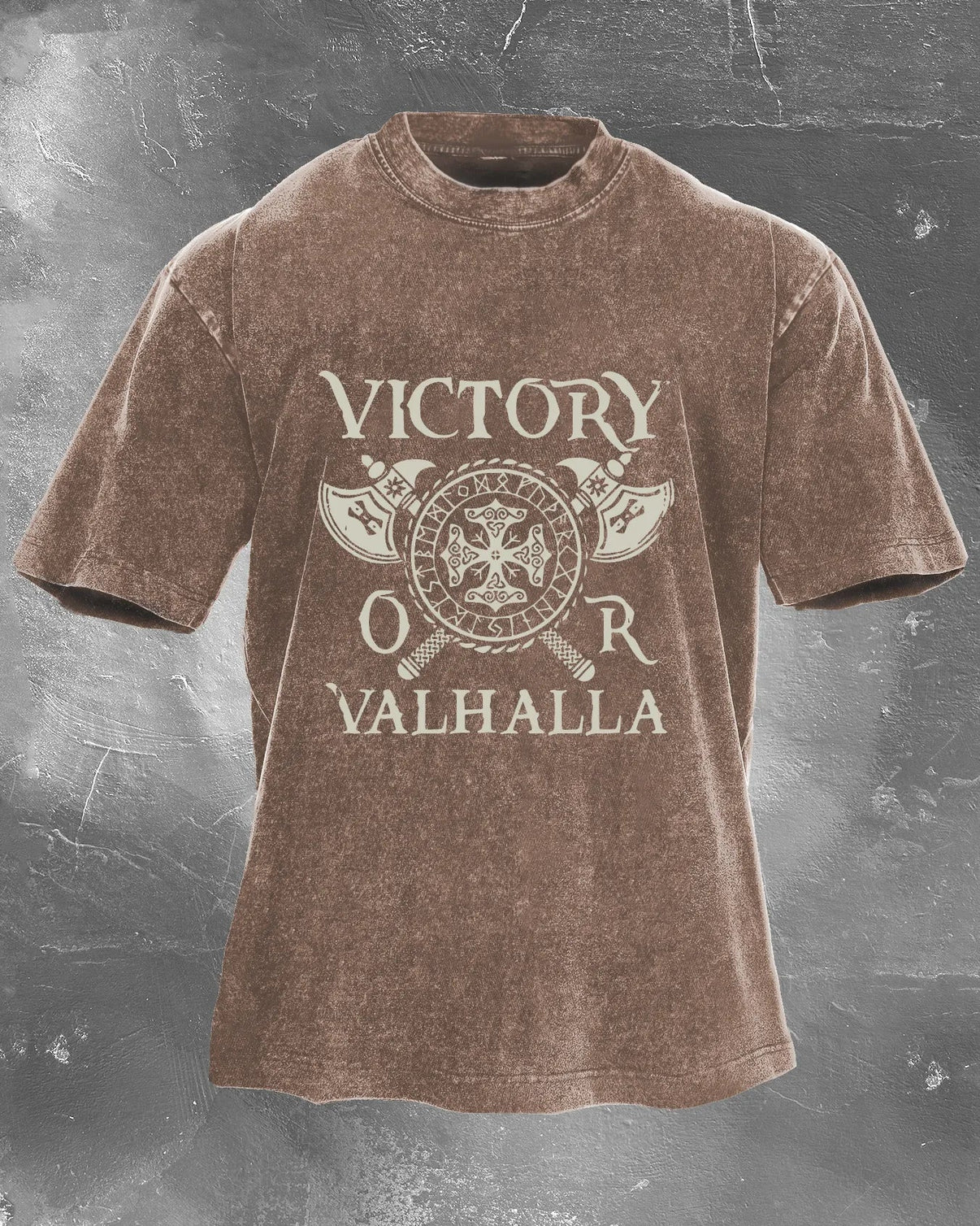 T-shirt délavé VICTORY OR VALHALLA - Gymfit