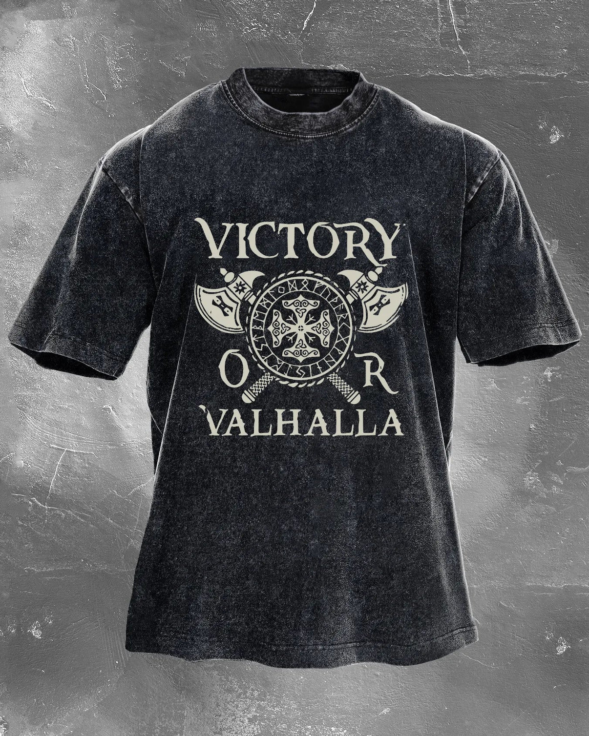 VICTOIRE OU VALHALLA T-SHIRT DÉLAVÉ - Gymfit