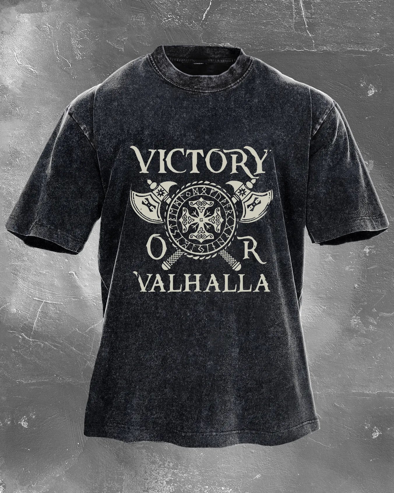 VICTOIRE OU VALHALLA T-SHIRT DÉLAVÉ - Gymfit