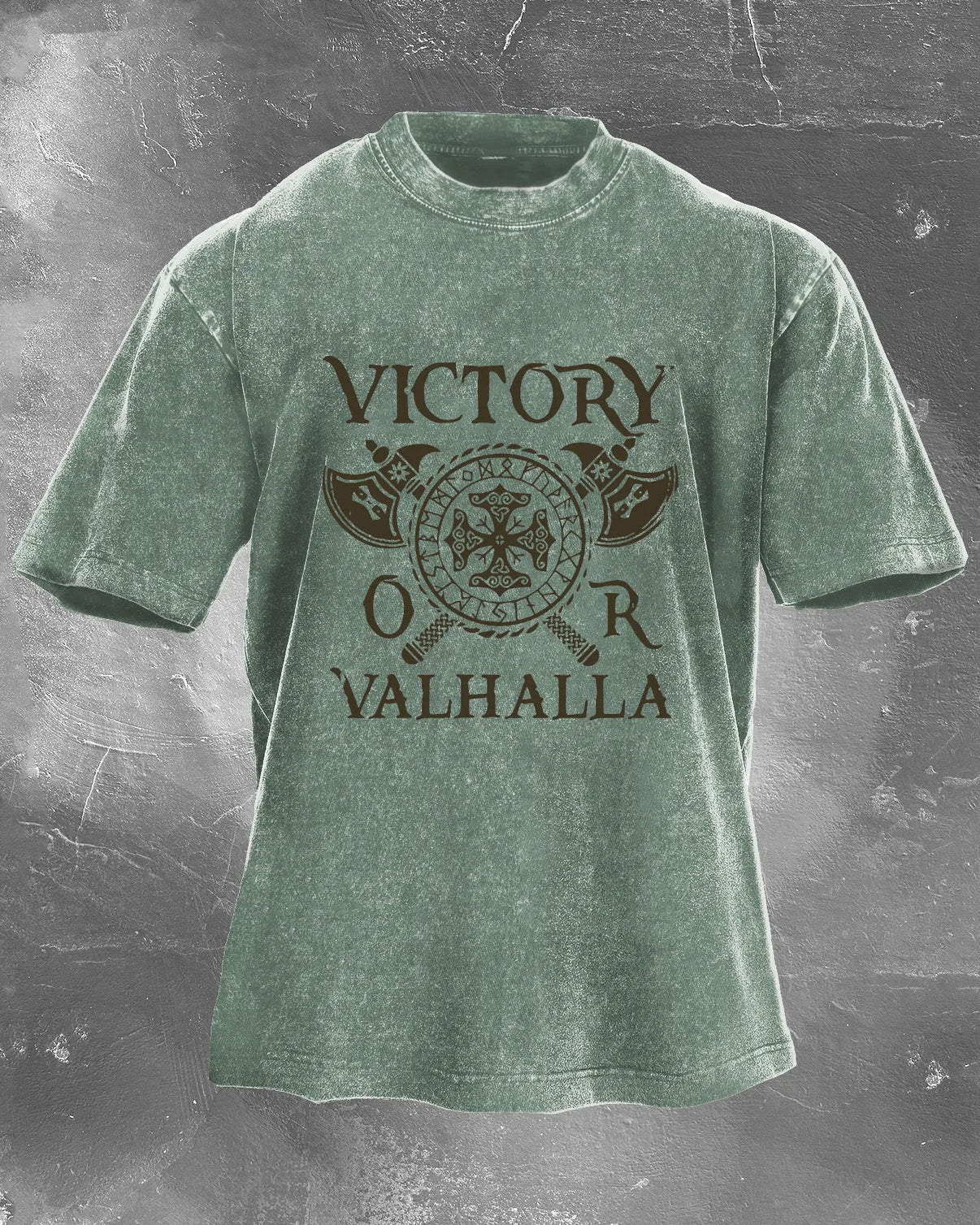 VICTOIRE OU VALHALLA T-SHIRT DÉLAVÉ - Gymfit