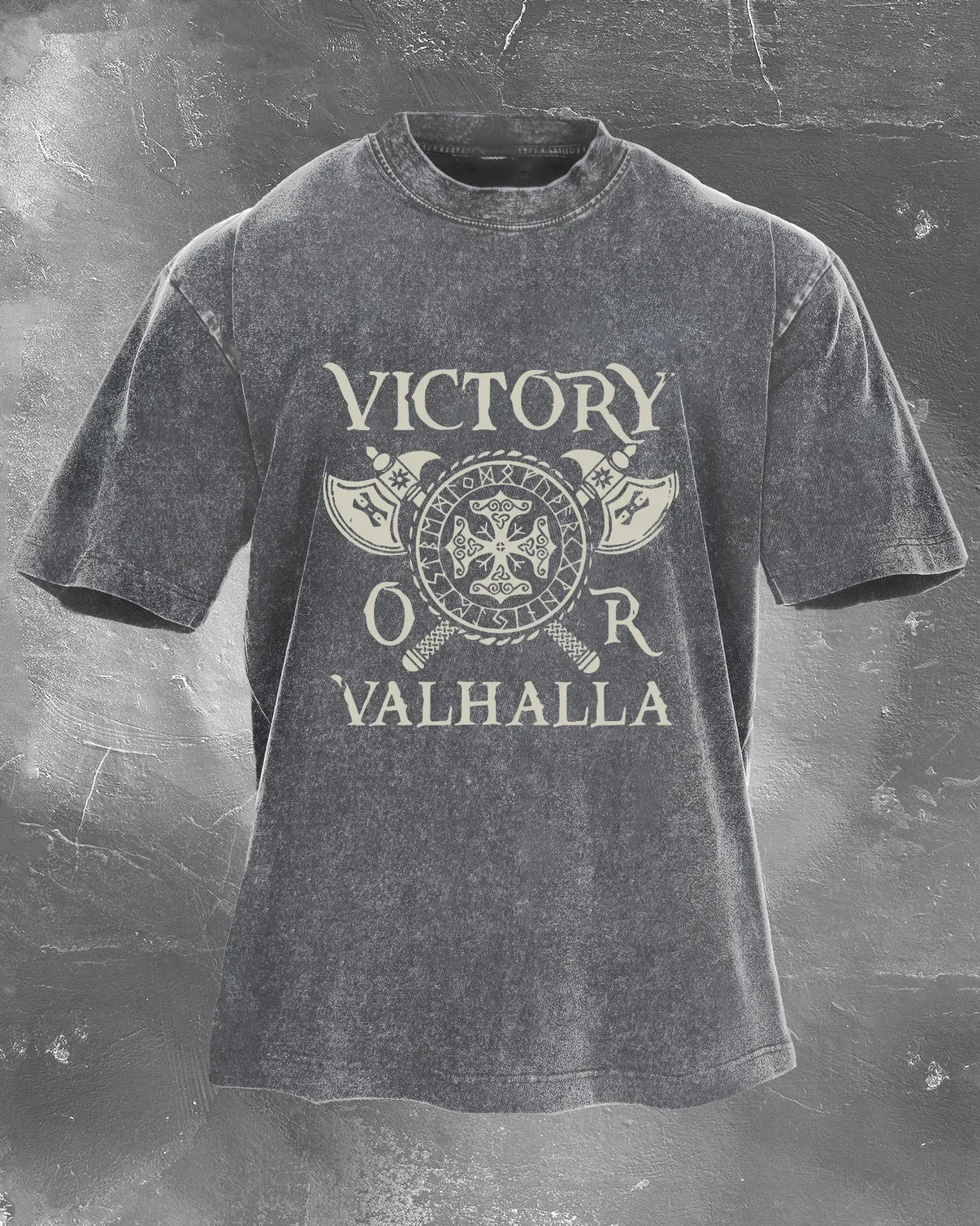 VICTOIRE OU VALHALLA T-SHIRT DÉLAVÉ - Gymfit