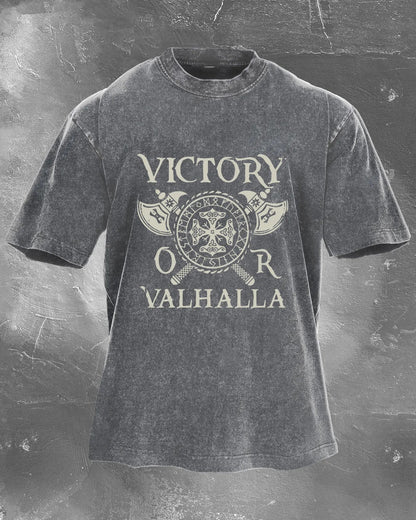 VICTOIRE OU VALHALLA T-SHIRT DÉLAVÉ - Gymfit