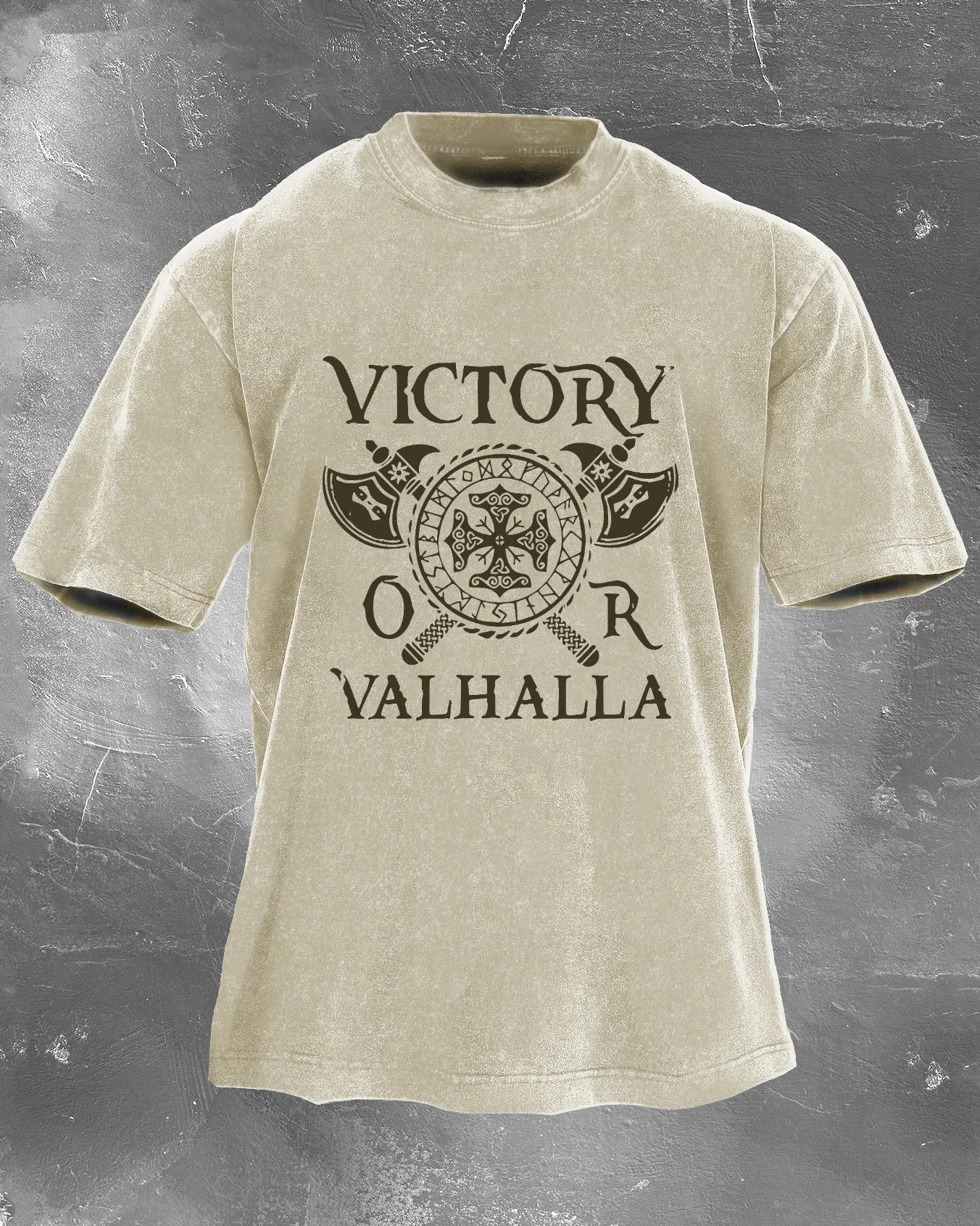 VICTOIRE OU VALHALLA T-SHIRT DÉLAVÉ - Gymfit