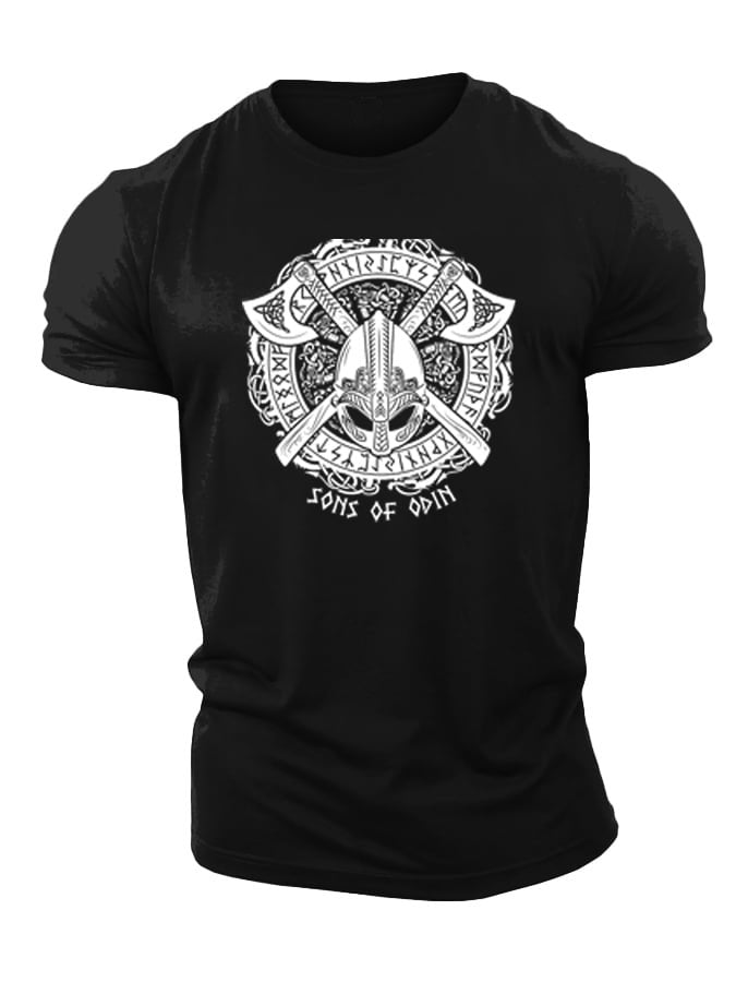 T-shirt Viking Odin Haches - Gymfit