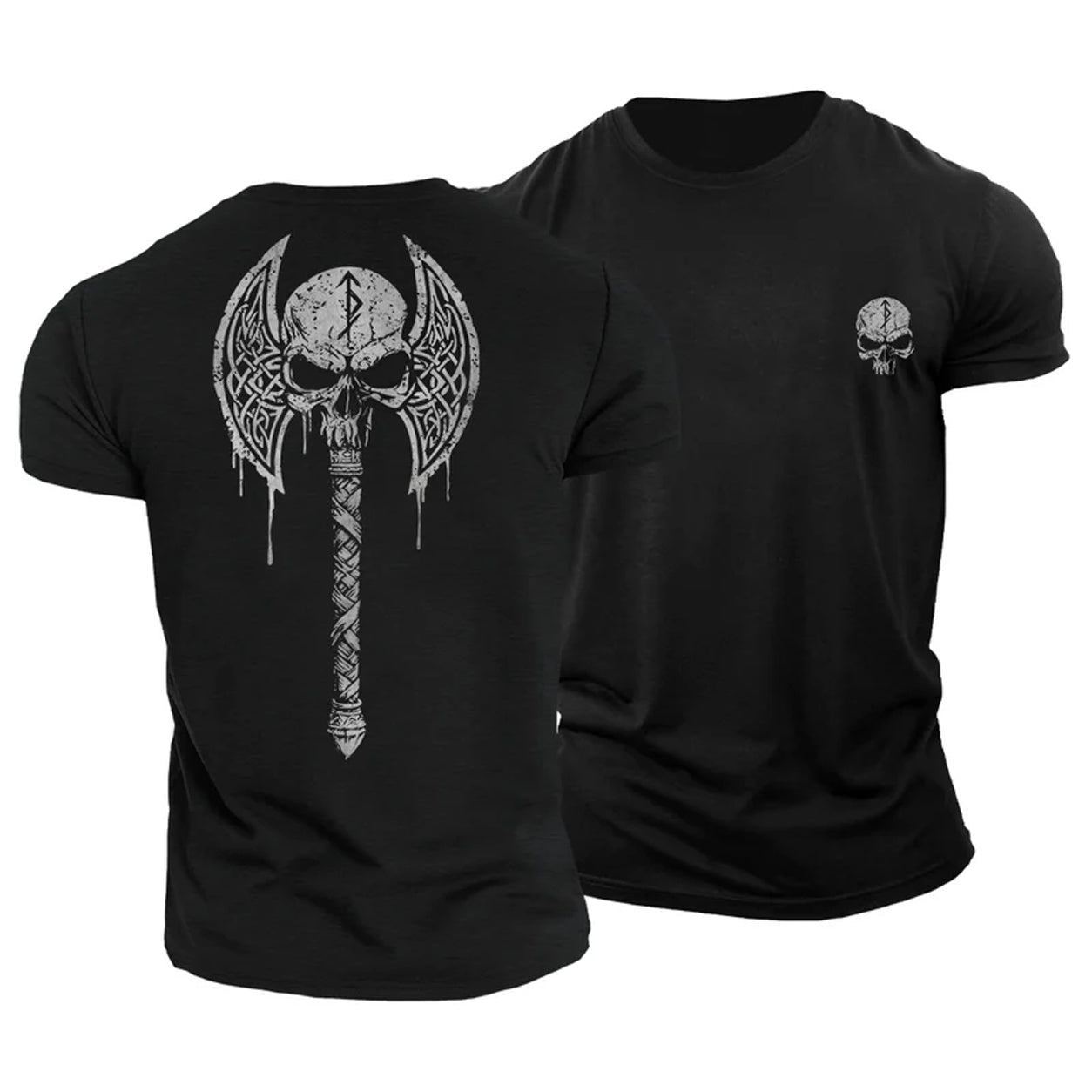 T-shirt Gymfit avec crâne de Viking et hache
