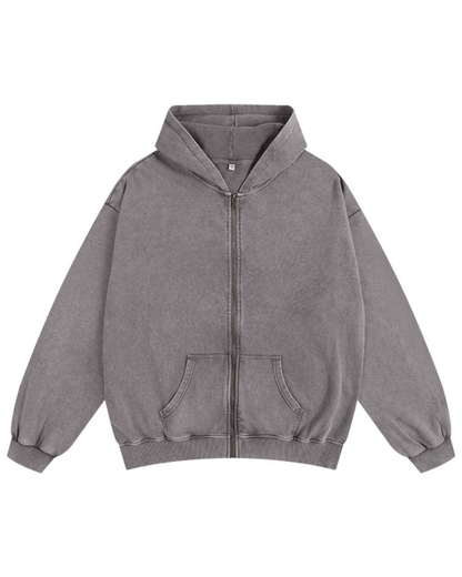 Sweat à capuche zippé effet lavé - Gymfit