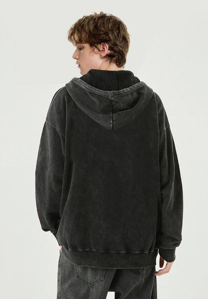 Sweat à capuche zippé délavé - Gymfit