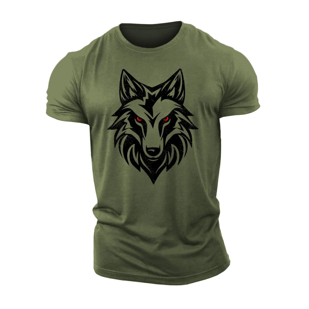 T-shirt loup aux yeux rouges - Gymfit