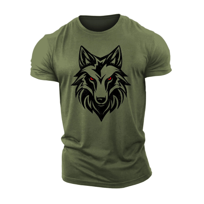 T-shirt loup aux yeux rouges - Gymfit