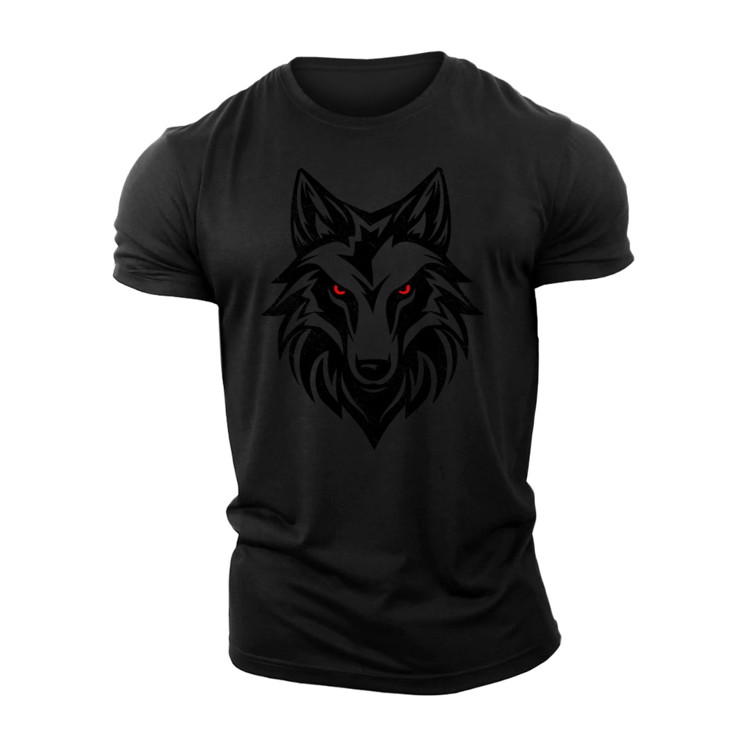 T-shirt loup aux yeux rouges - Gymfit