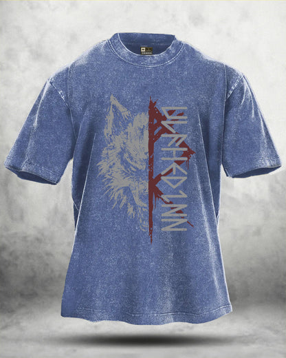 WOLF RITUAL WASHED T - SHIRT - Gymfit